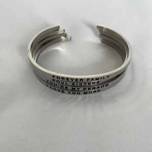 Silver Mantraband bracelets